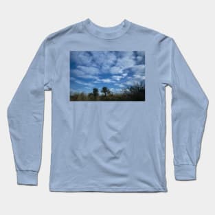 White Fluffy Clouds in a Cluster Long Sleeve T-Shirt